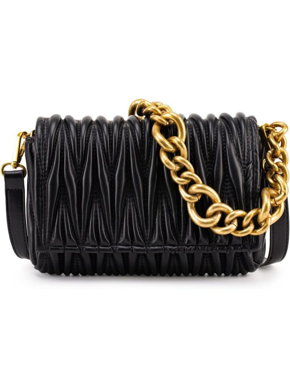 Women's Black Small Clutch Purses Quilted Evening Handbags Crossbody Bag